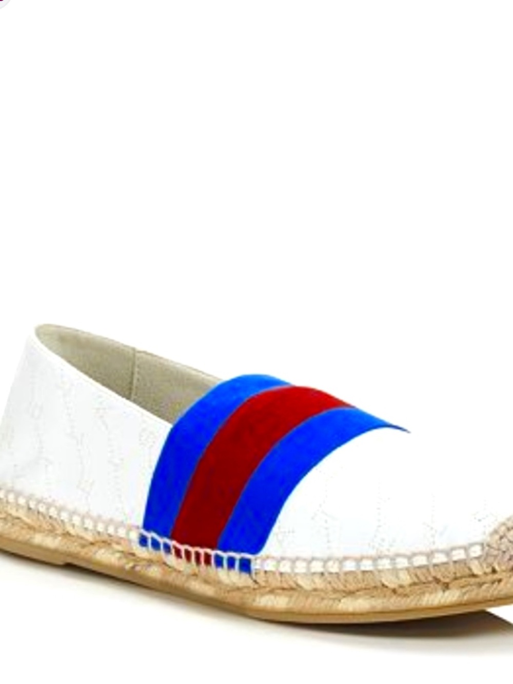 Stella McCartney Monogram Logo White Eco Leather Espadrille Flats